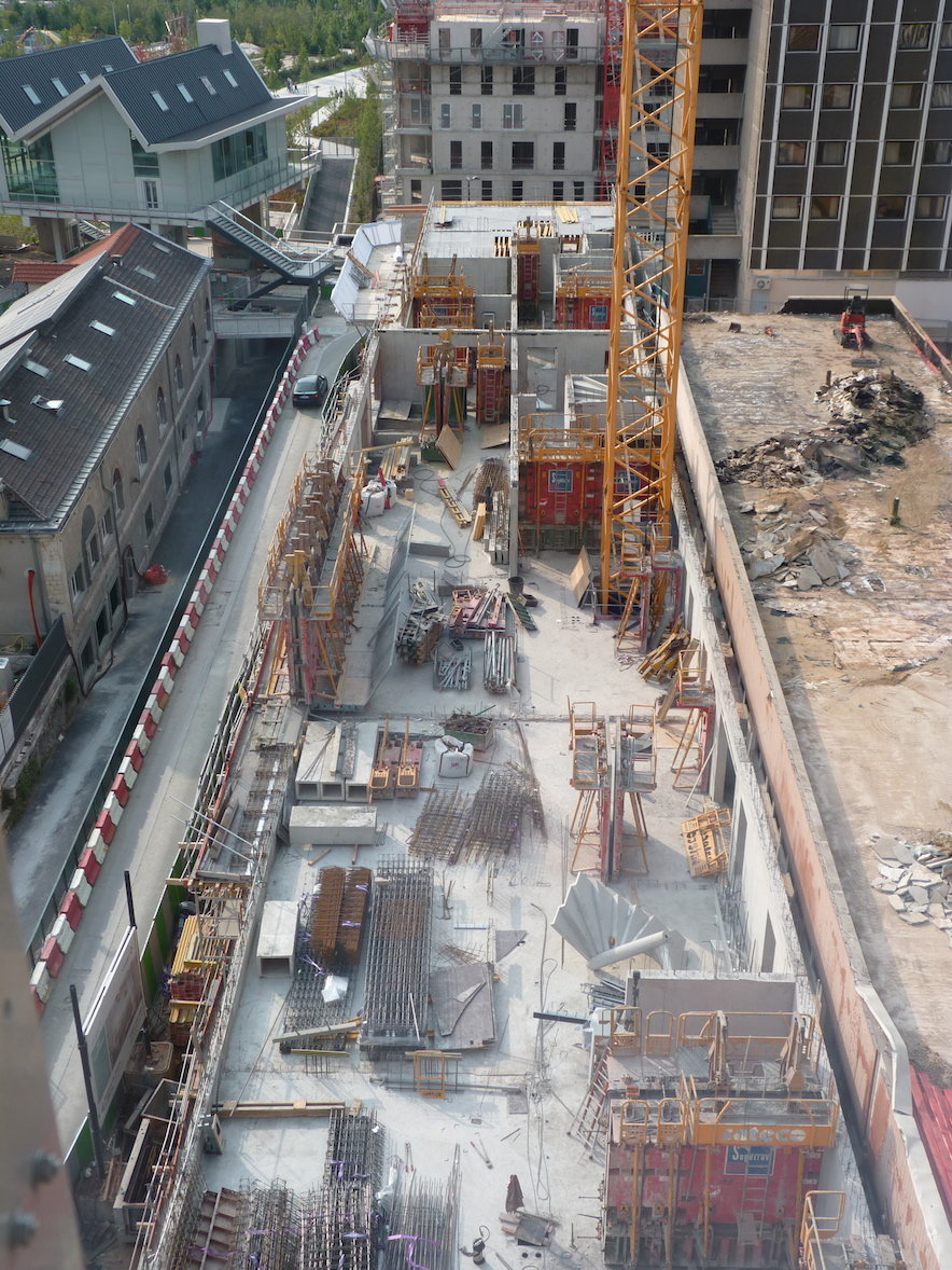 Vue du chantier de haut